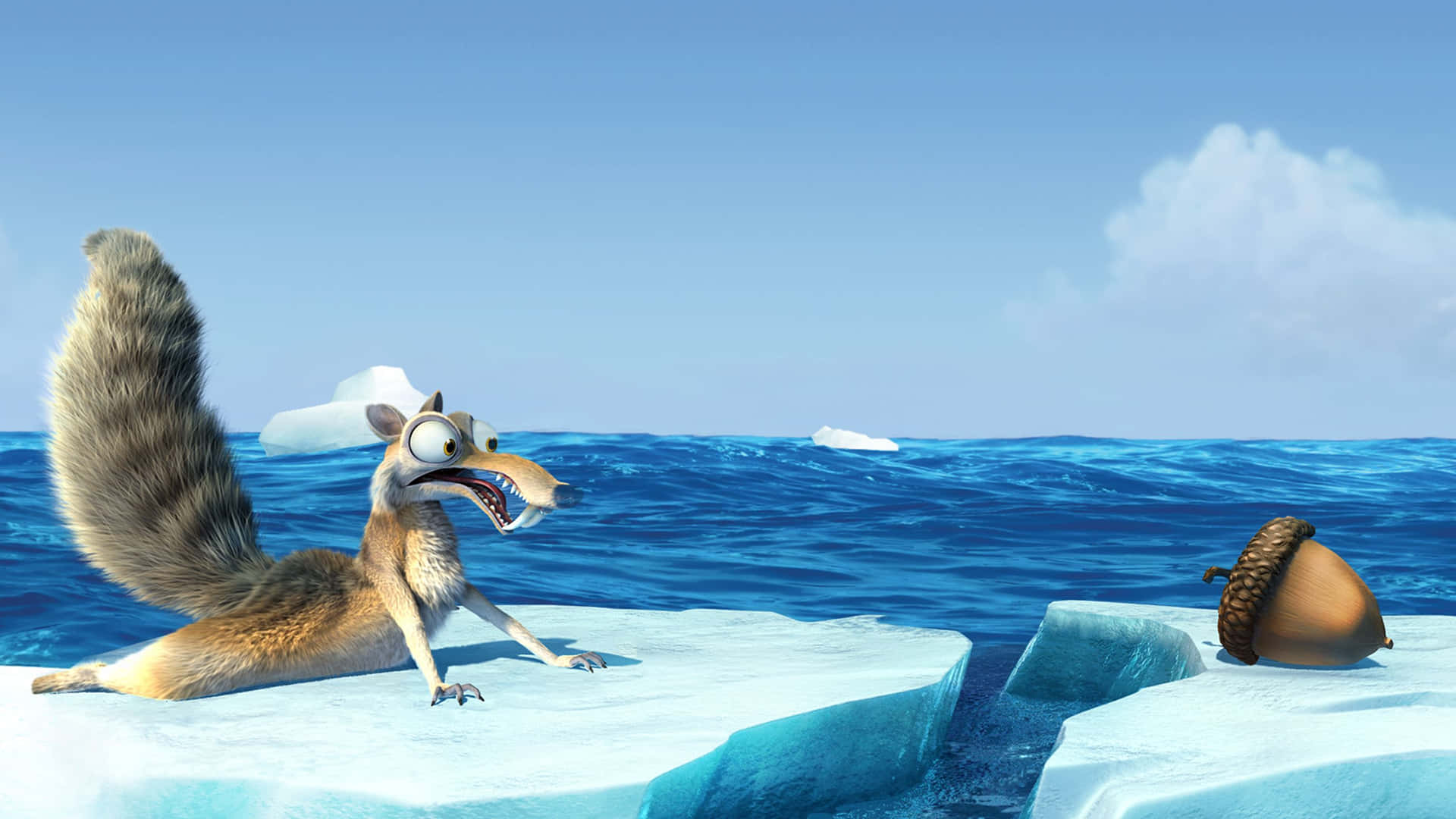 Ice Age Continental Drift Scrat And His Acorn Background