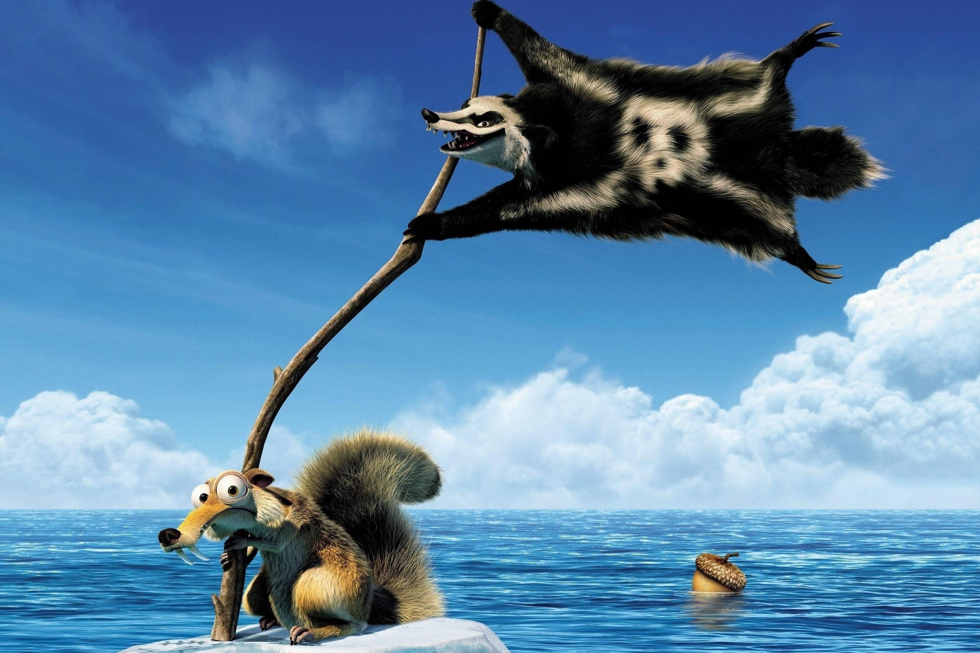 Ice Age Continental Scared Scrat Background