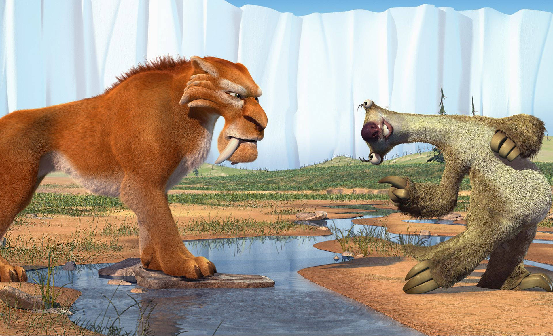 Ice Age Diego And Sid Background