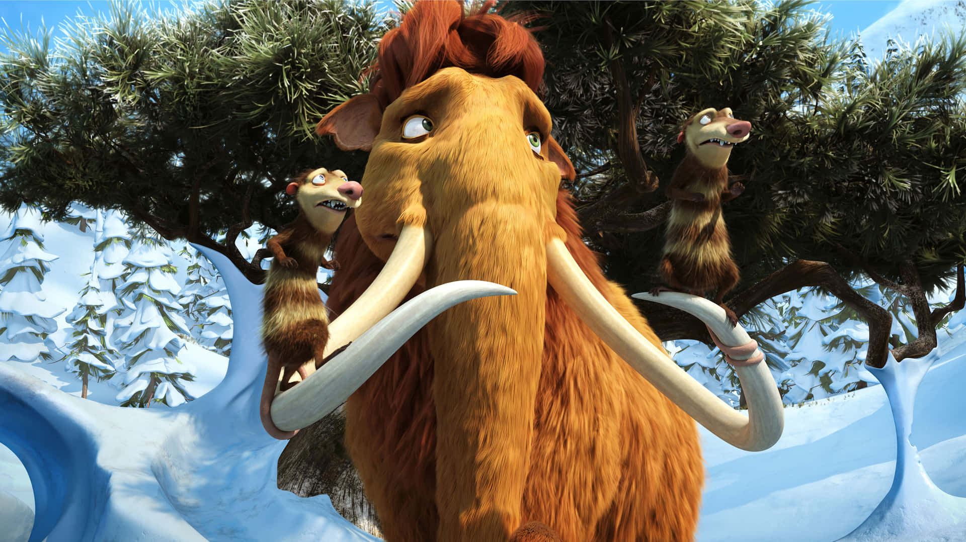 Ice_ Age_ Mammoth_and_ Possums_ Fun Background
