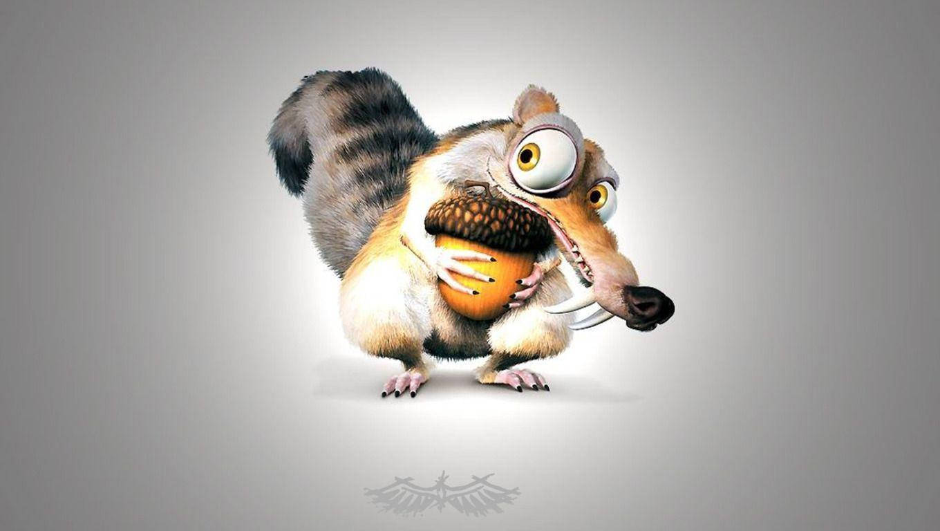 Ice Age Scrat Scared To Death Background