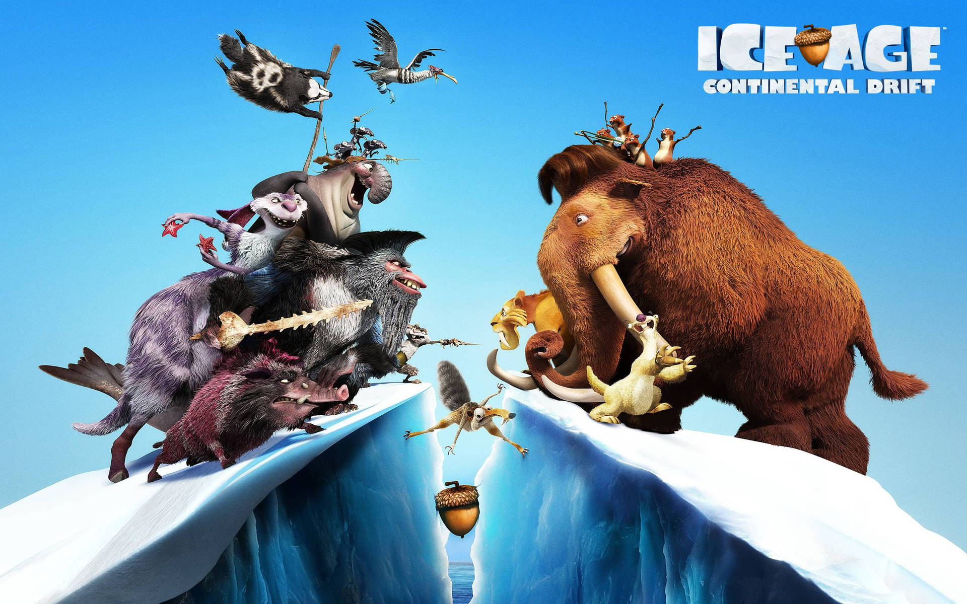 Ice Age Scrat Walnut Falling Background