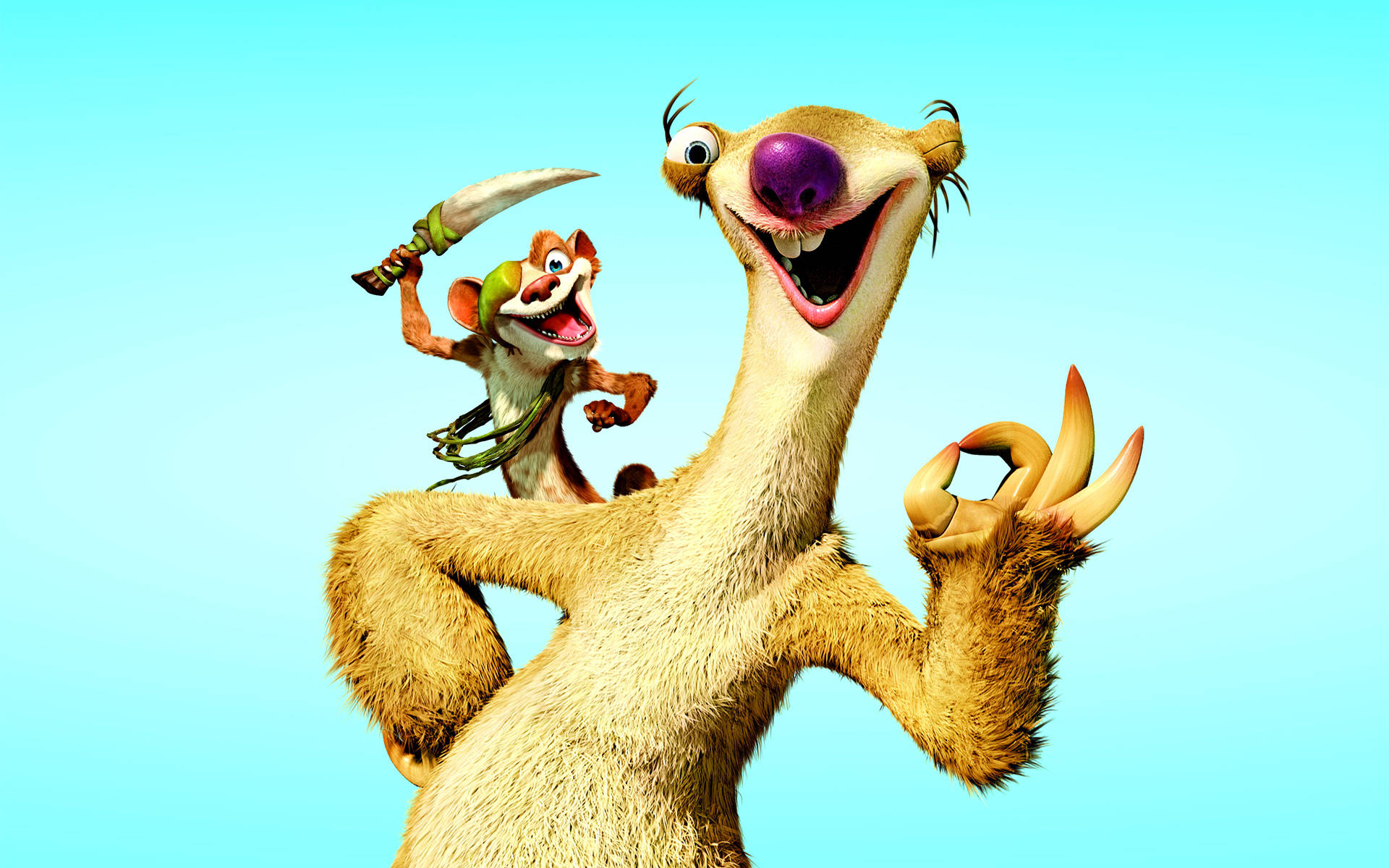 Ice Age Sid Goofy Smile Background