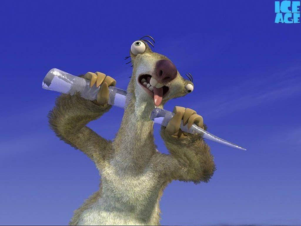 Ice Age Sid Playing Dead Background