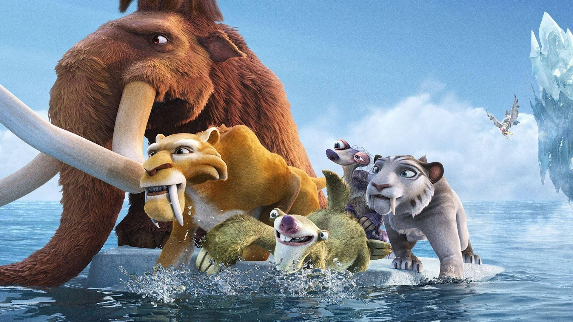 Ice Age Soaking Wet Characters Background