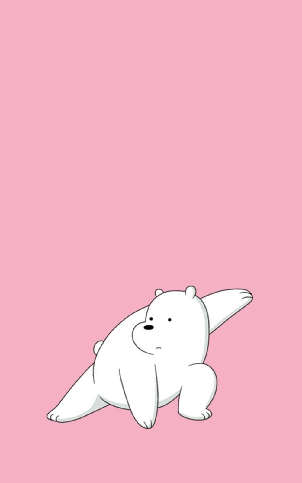 Ice Bear Cartoon In Fighting Stance