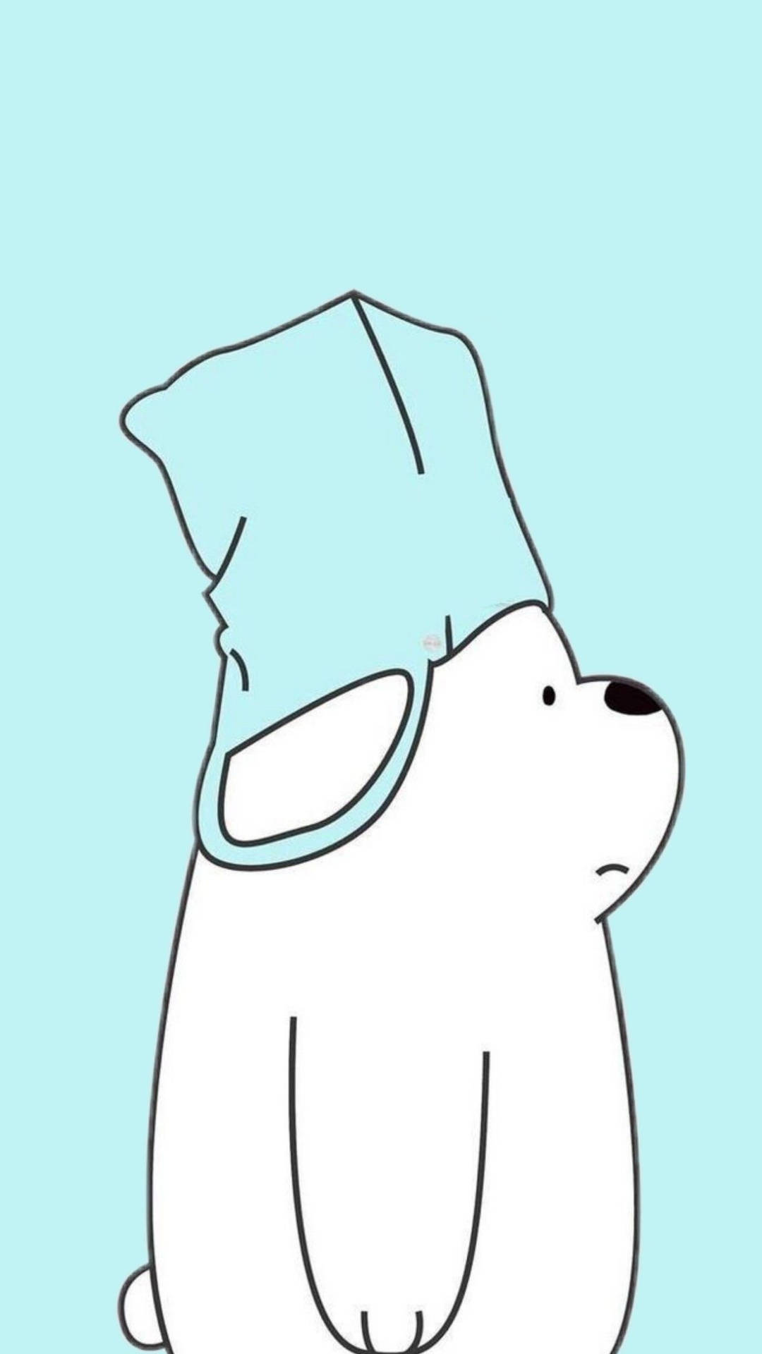 Ice Bear Cartoon With A Bag
