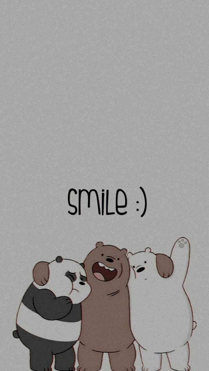 Ice Bear Grizzly Panda Hugging Smile Background