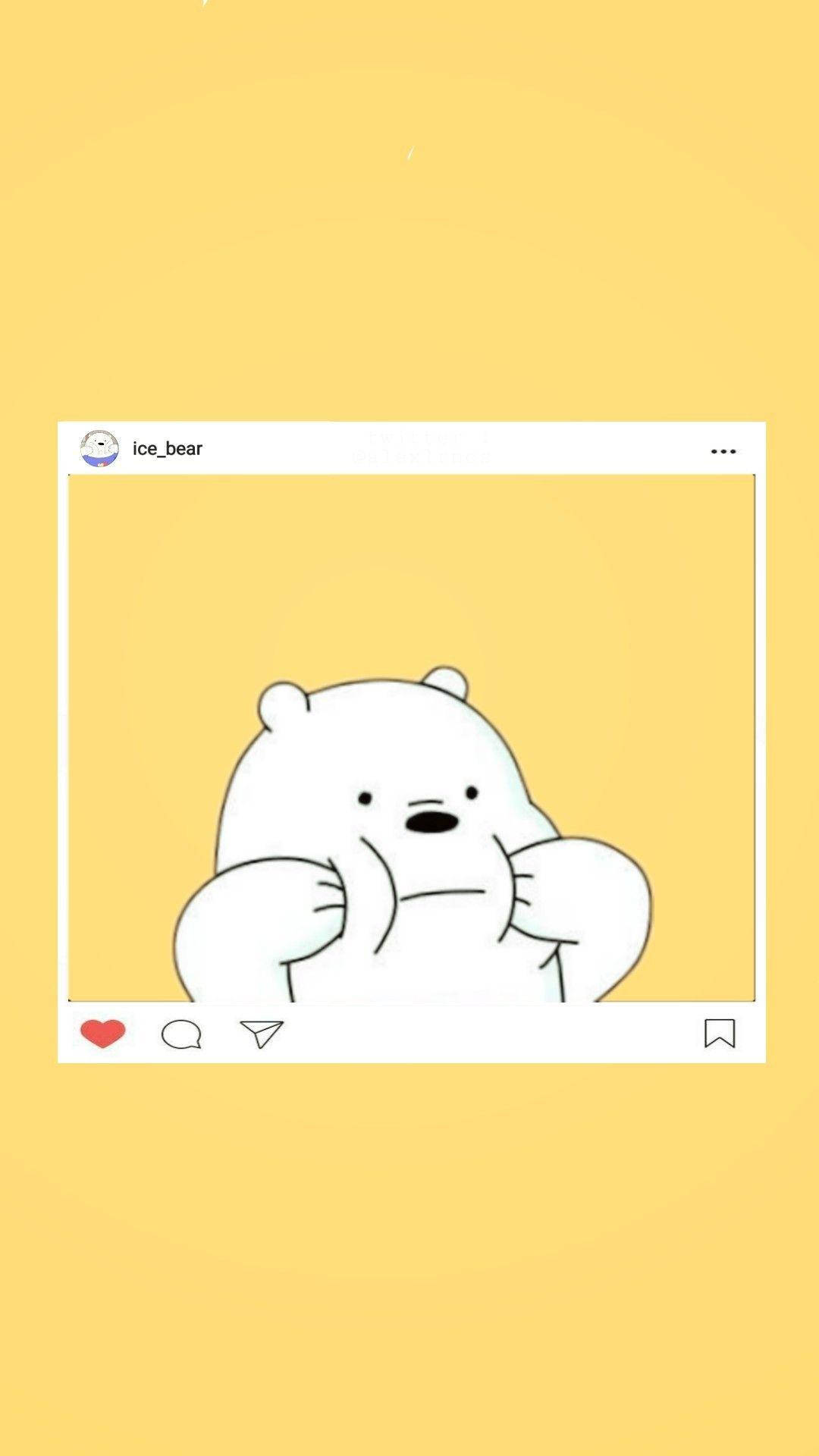 Ice Bear We Bare Bears Instagram Yellow Aesthetic