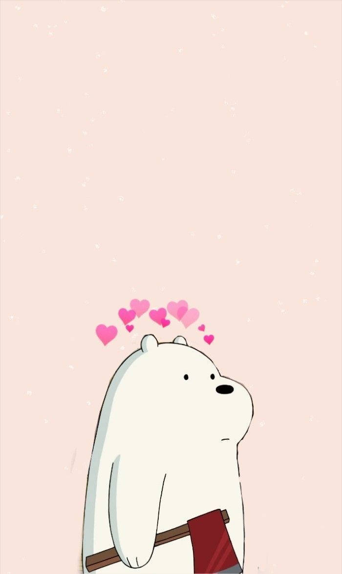 Ice Bear We Bare Bears With Axe Pink Aesthetic