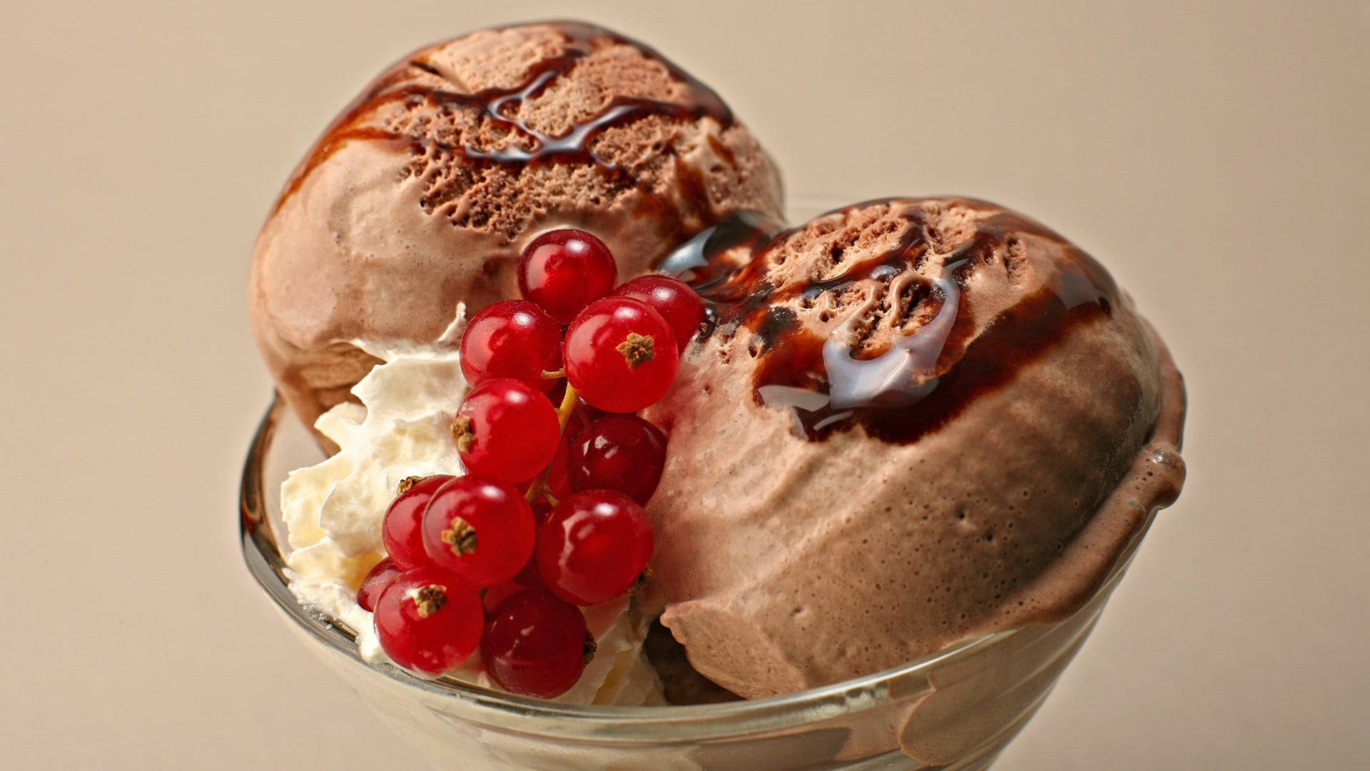 Ice Cream Cherries Background