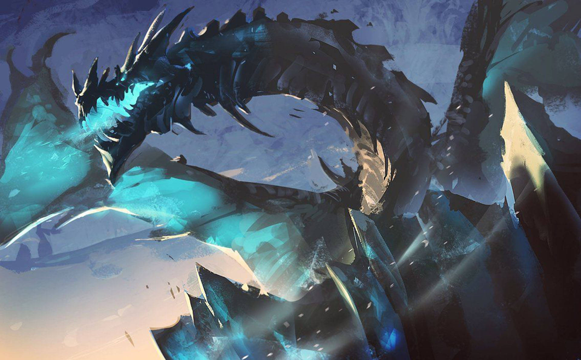 Ice Dragon Rage Background