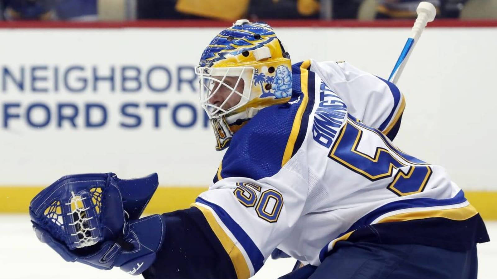 Ice Hockey Canadian Goaltender Jordan Binnington Background