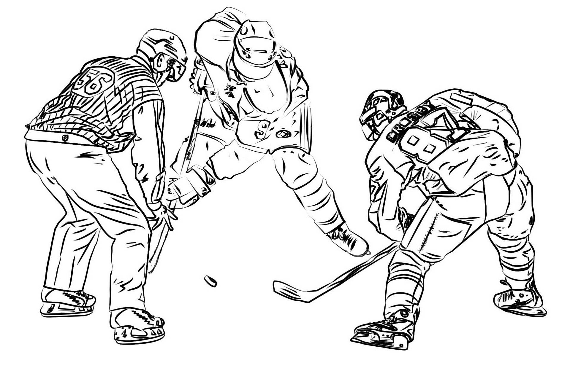 Ice Hockey Drawing Background