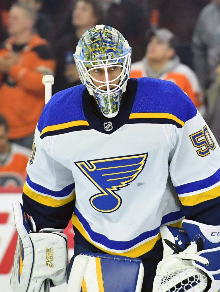 Ice Hockey Goaltender Jordan Binnington Background