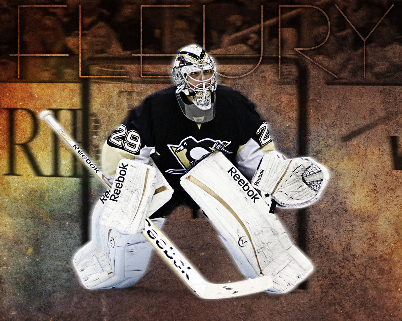 Ice Hockey Goaltender No. 29 Marc Andre Fleury Background