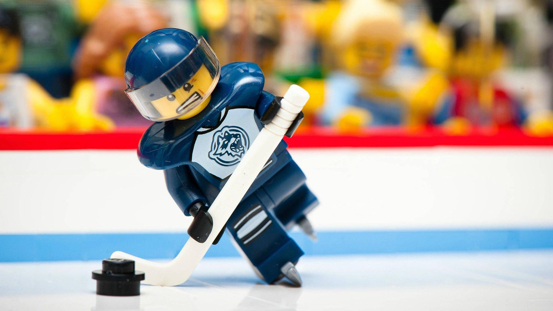 Ice Hockey Lego Player Background