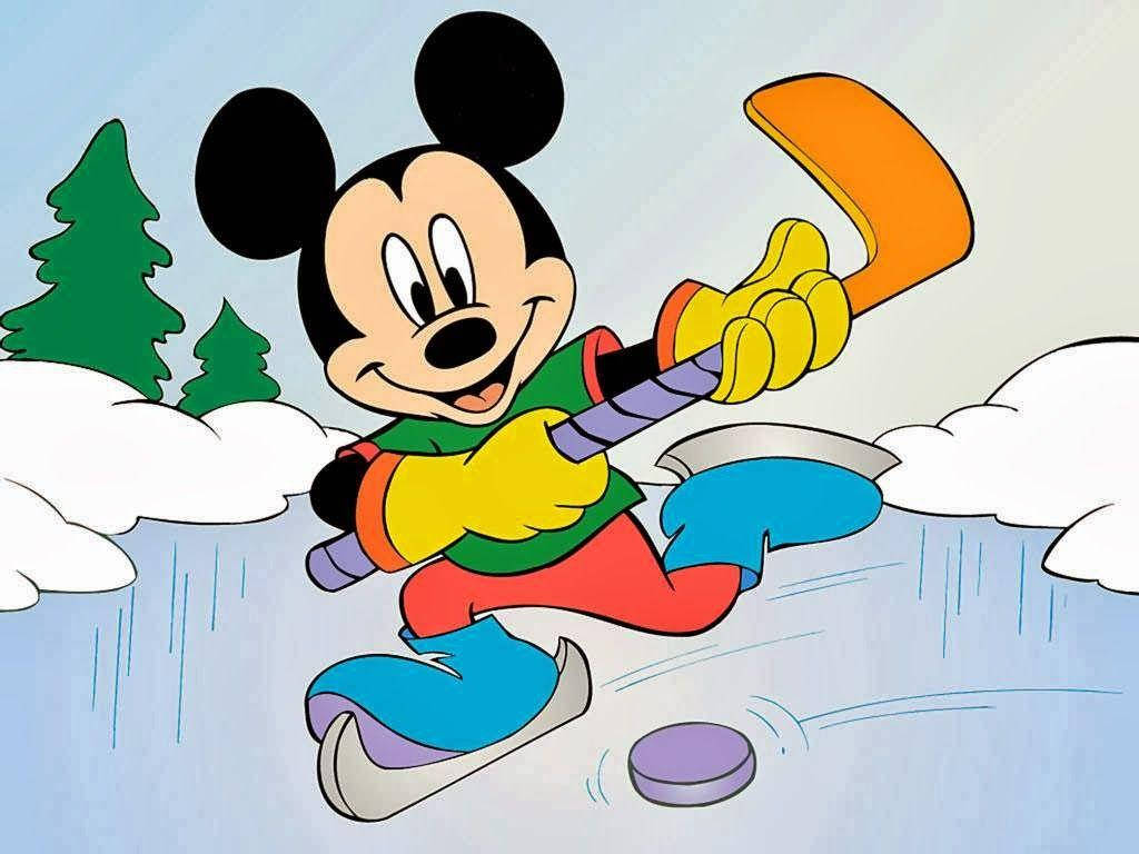 Ice Hockey Mickey Mouse Hd Background