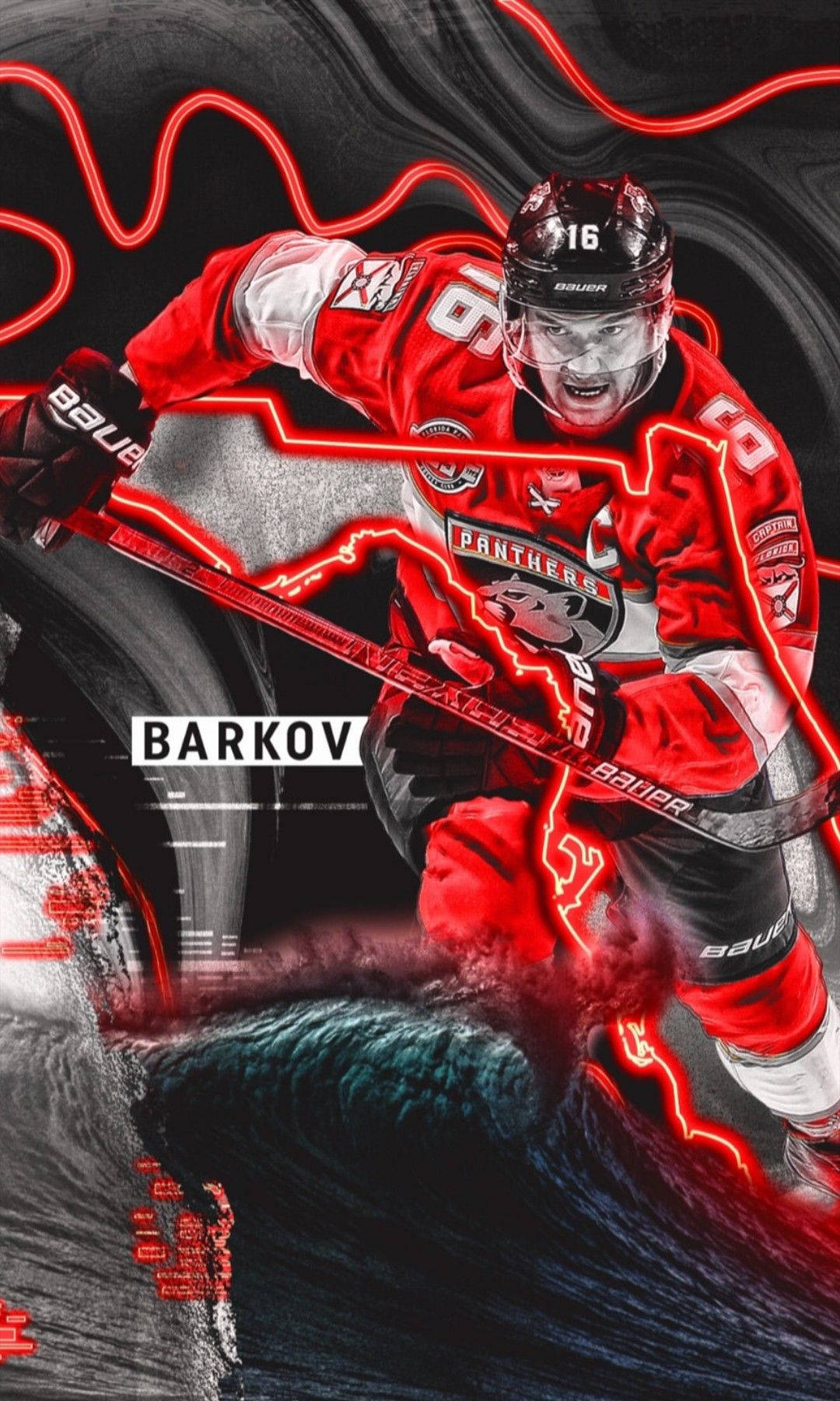 Ice Hockey Player Aleksander Barkov Graphic Poster Background