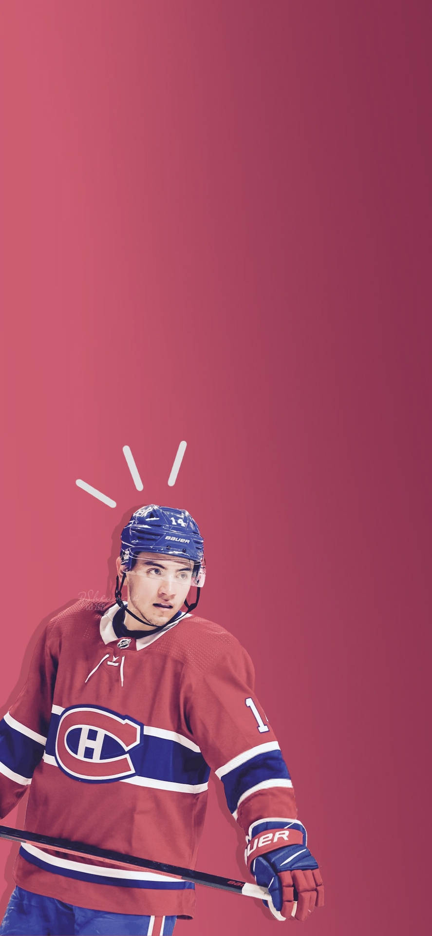 Ice Hockey Player Nick Suzuki Cute Aesthetic Background