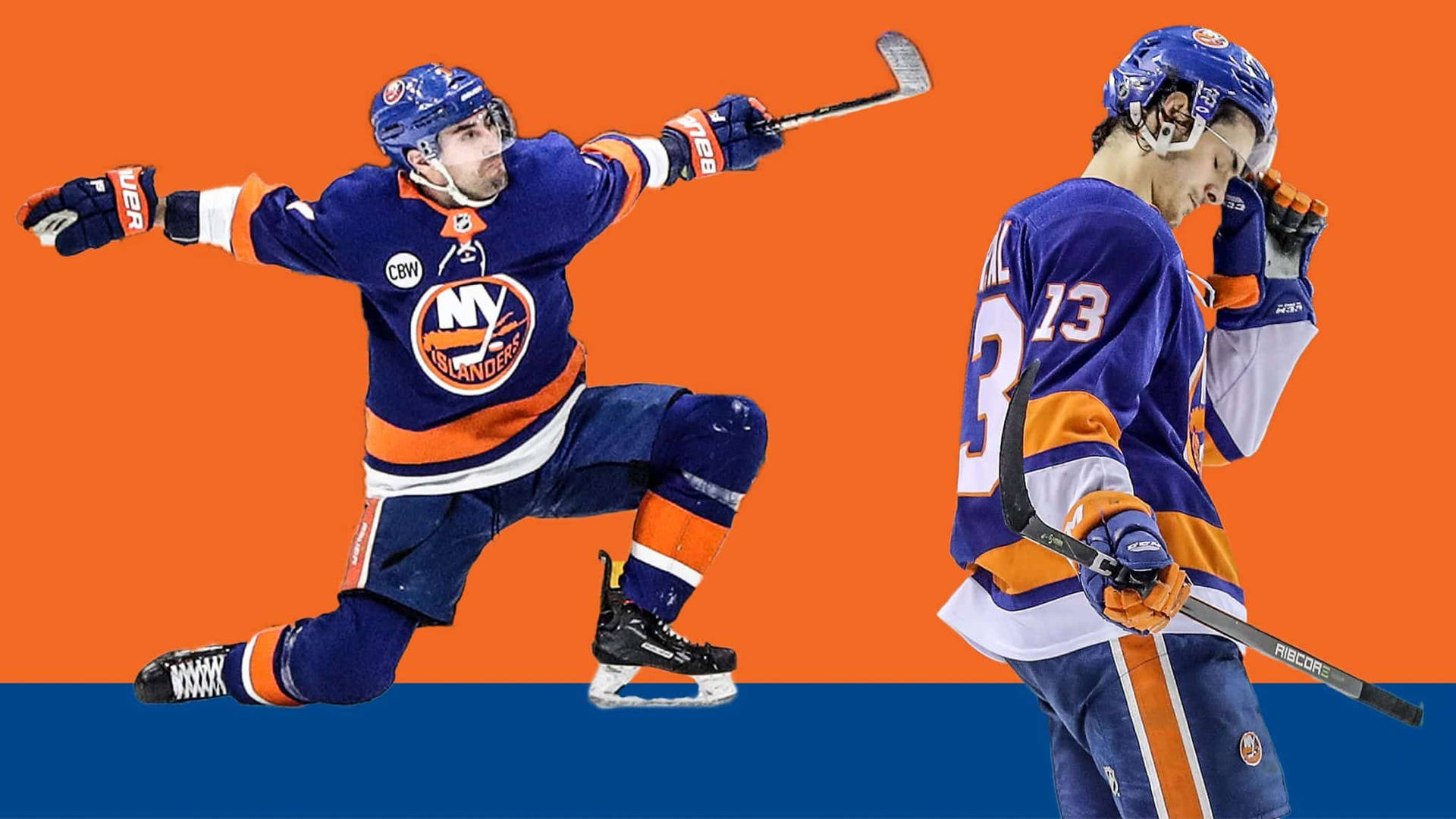 Ice Hockey Players Mathew Barzal And Jordan Eberle Graphic Design