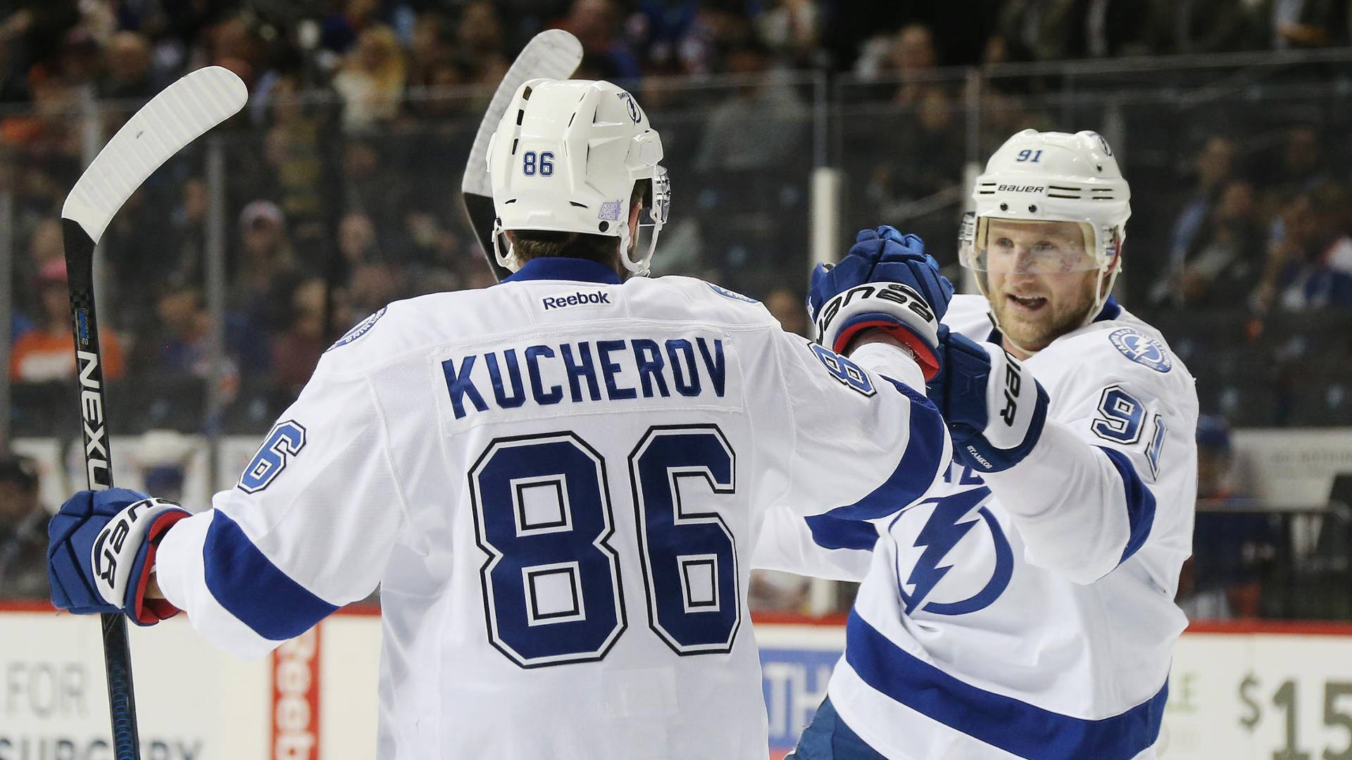 Ice Hockey Players Nikita Kucherov And Steven Stamkos Background