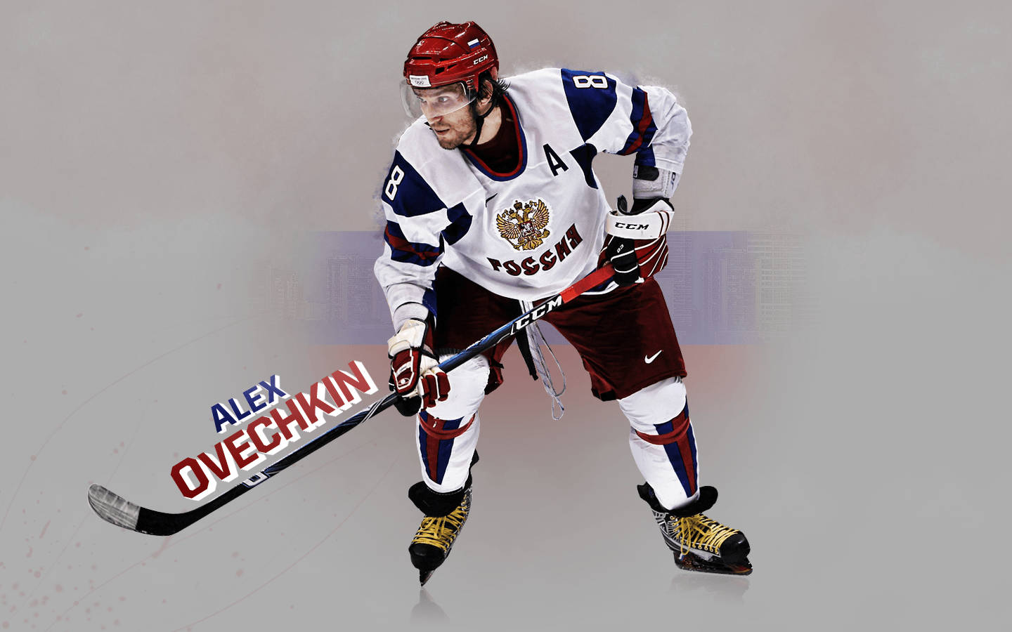 Ice-hockey Prodigy, Alex Ovechkin In Action On The Rink Background