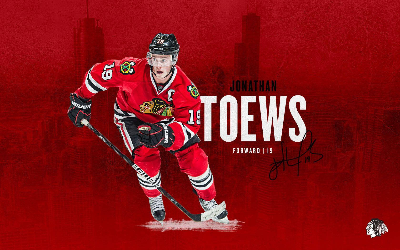 Ice Hockey Star No. 19 Jonathan Toews Background