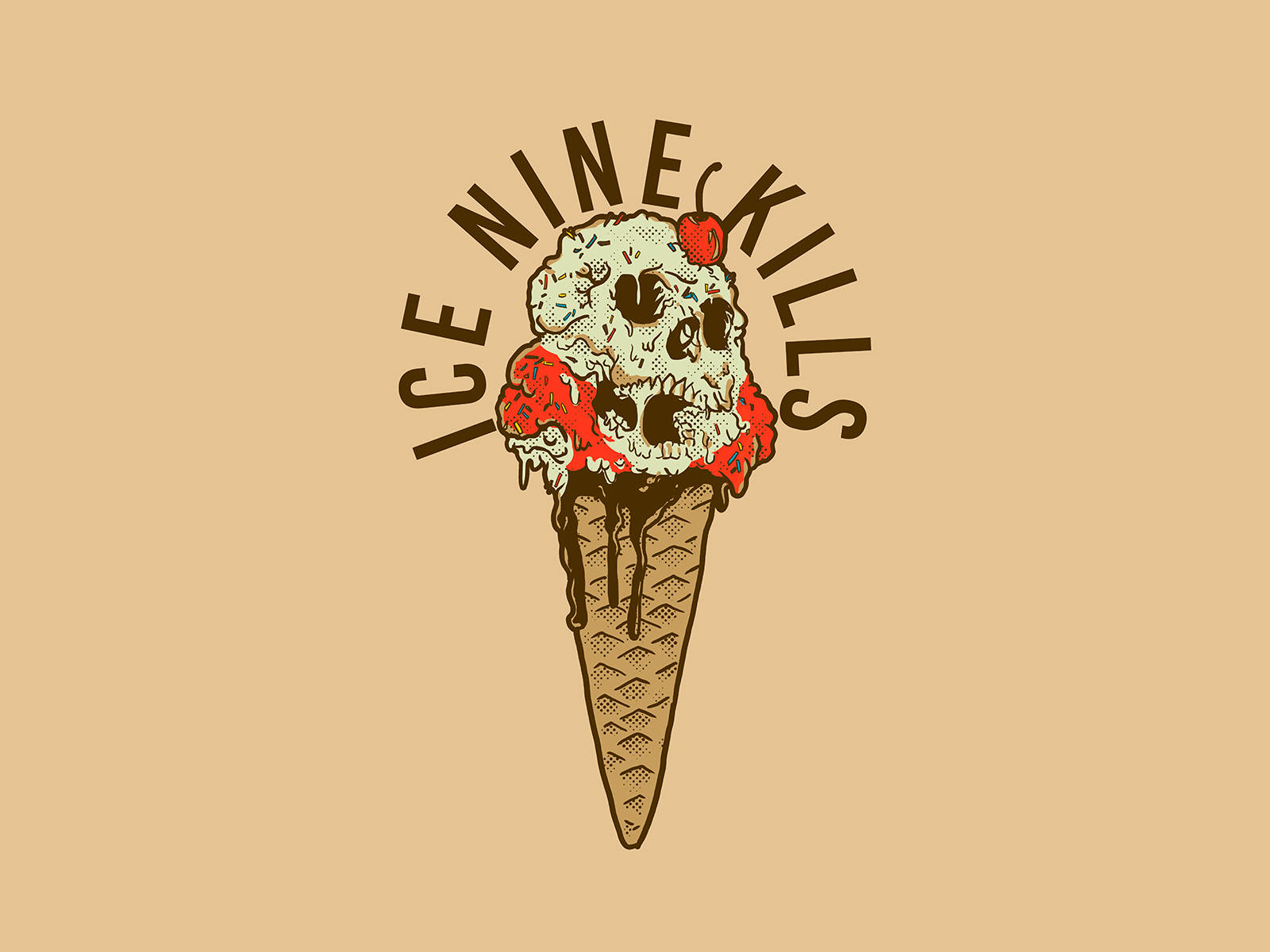 Ice Nine Kills Creepy Ice Cream Background