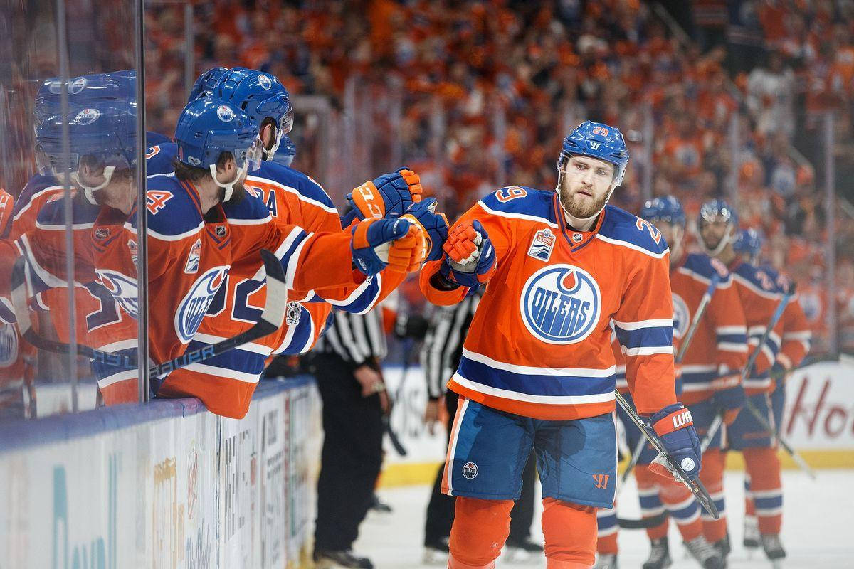 Ice Skating Team Edmonton Oilers Leon Draisaitl Background