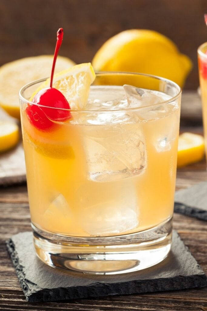 Iced Sour Cocktail Drink Background