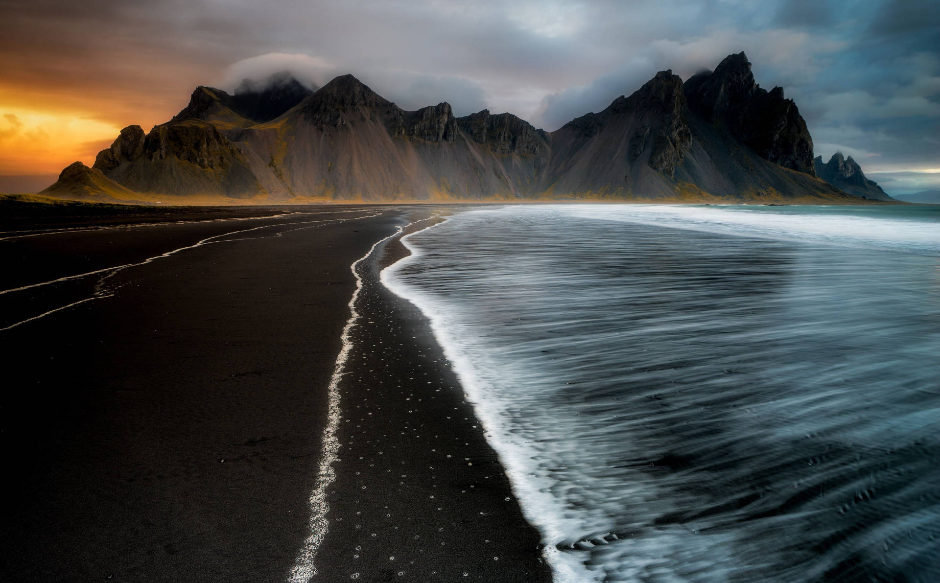 Iceland Beach Seacoast Background