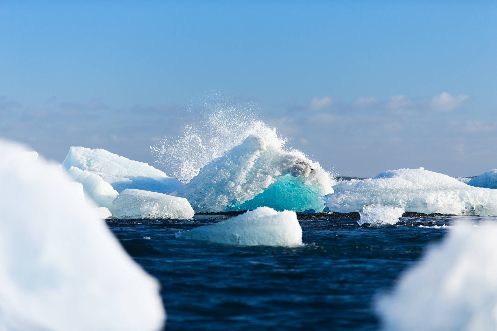 Iceland Sea Of Icebergs Background