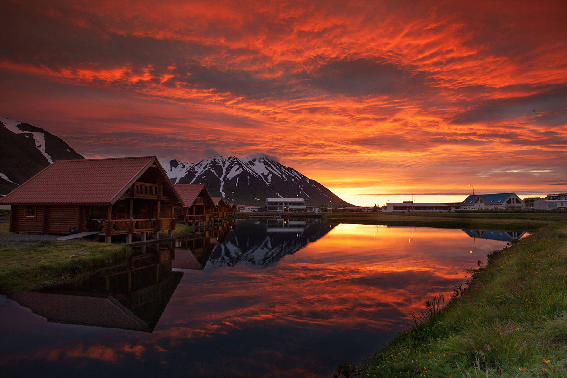 Iceland Sunset Sky Background