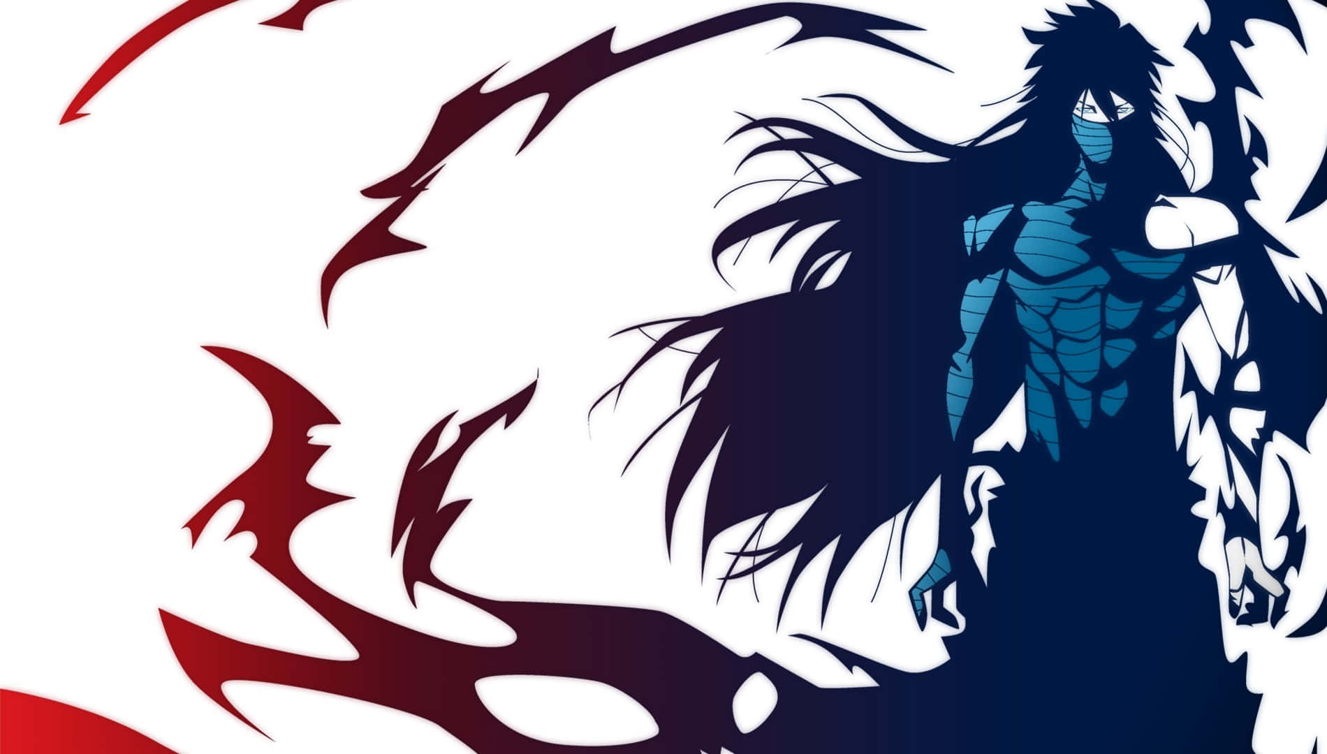 Ichigo Final Form In Gradient Red And Blue Background