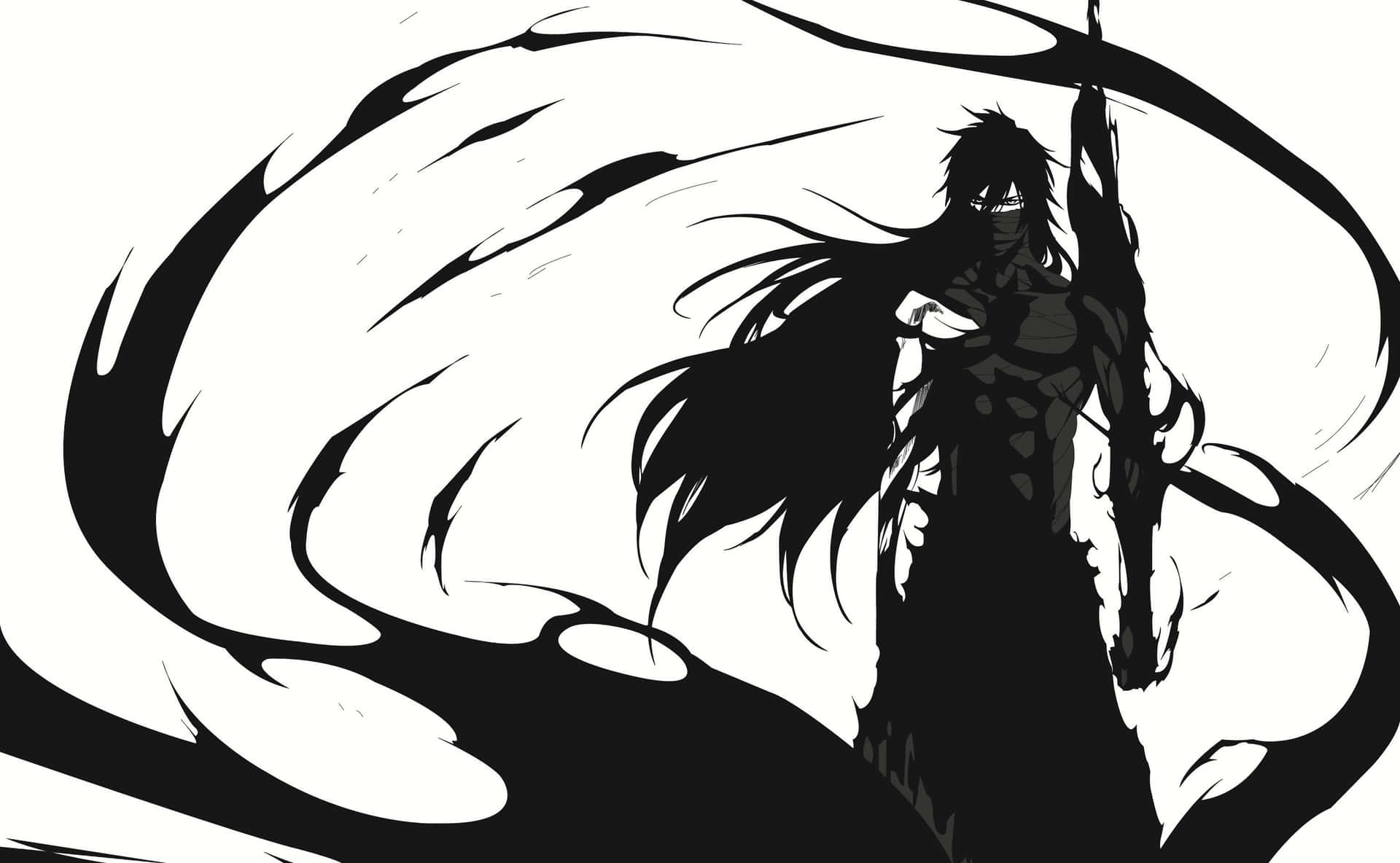 Ichigo Final Form Surrounded By Black Aura Background