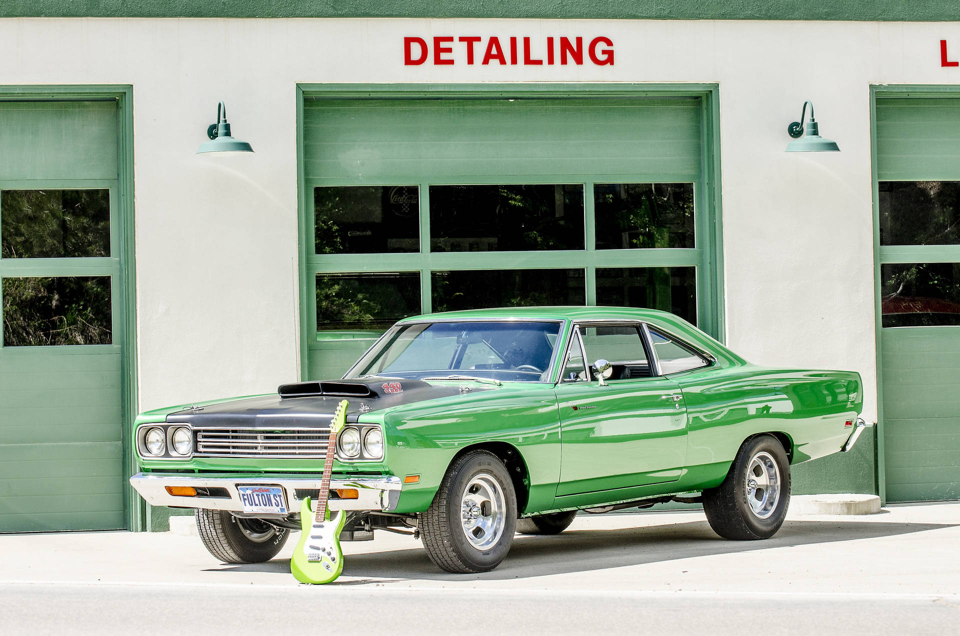 Iconic 1969 Plymouth Road Runner Vintage Car Background