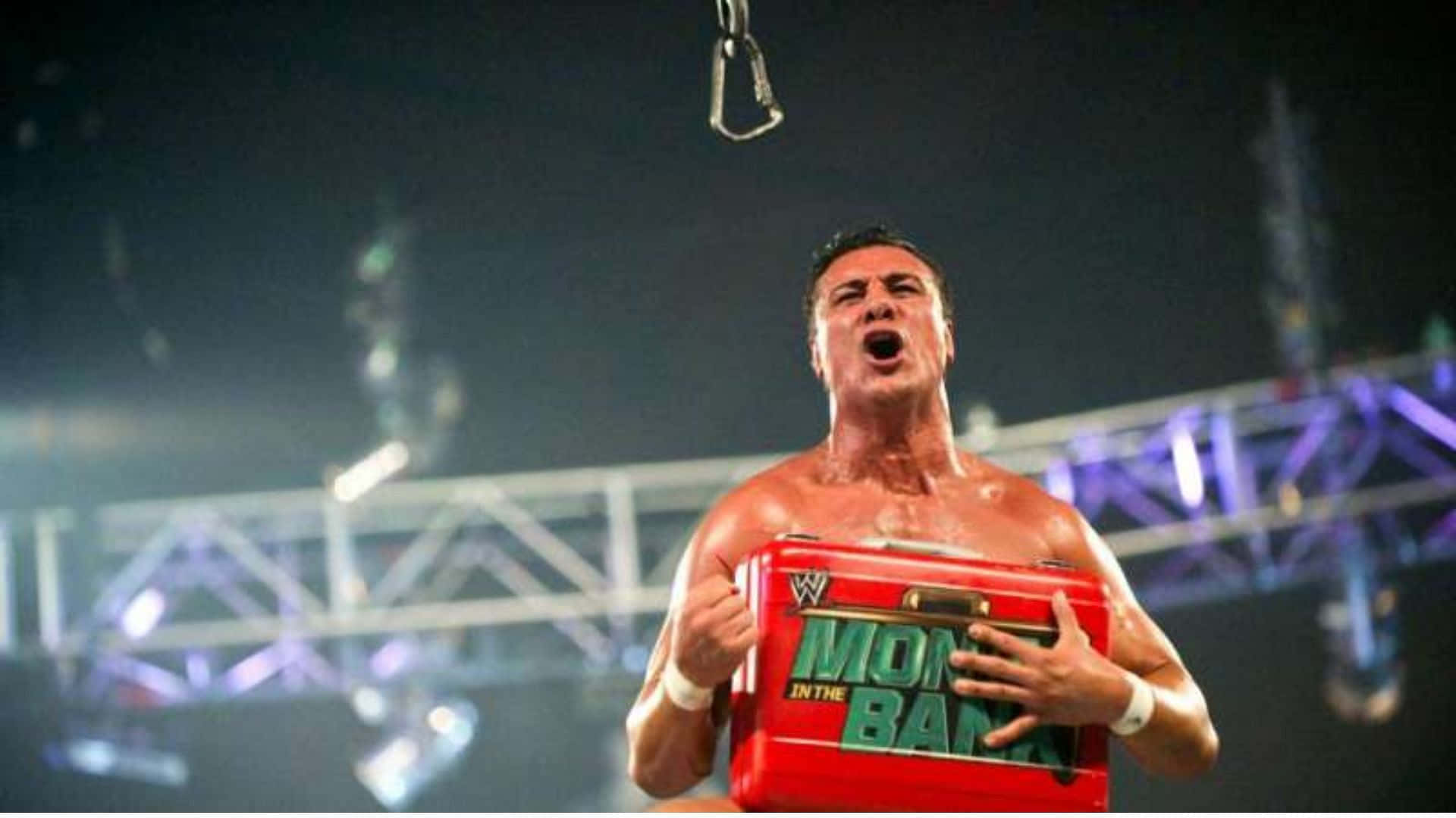 Iconic Alberto Del Rio Celebrating His Win At Money In The Bank