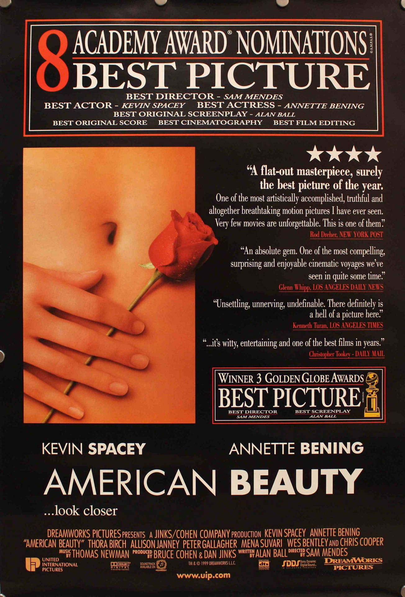 Iconic American Beauty Film Poster Background