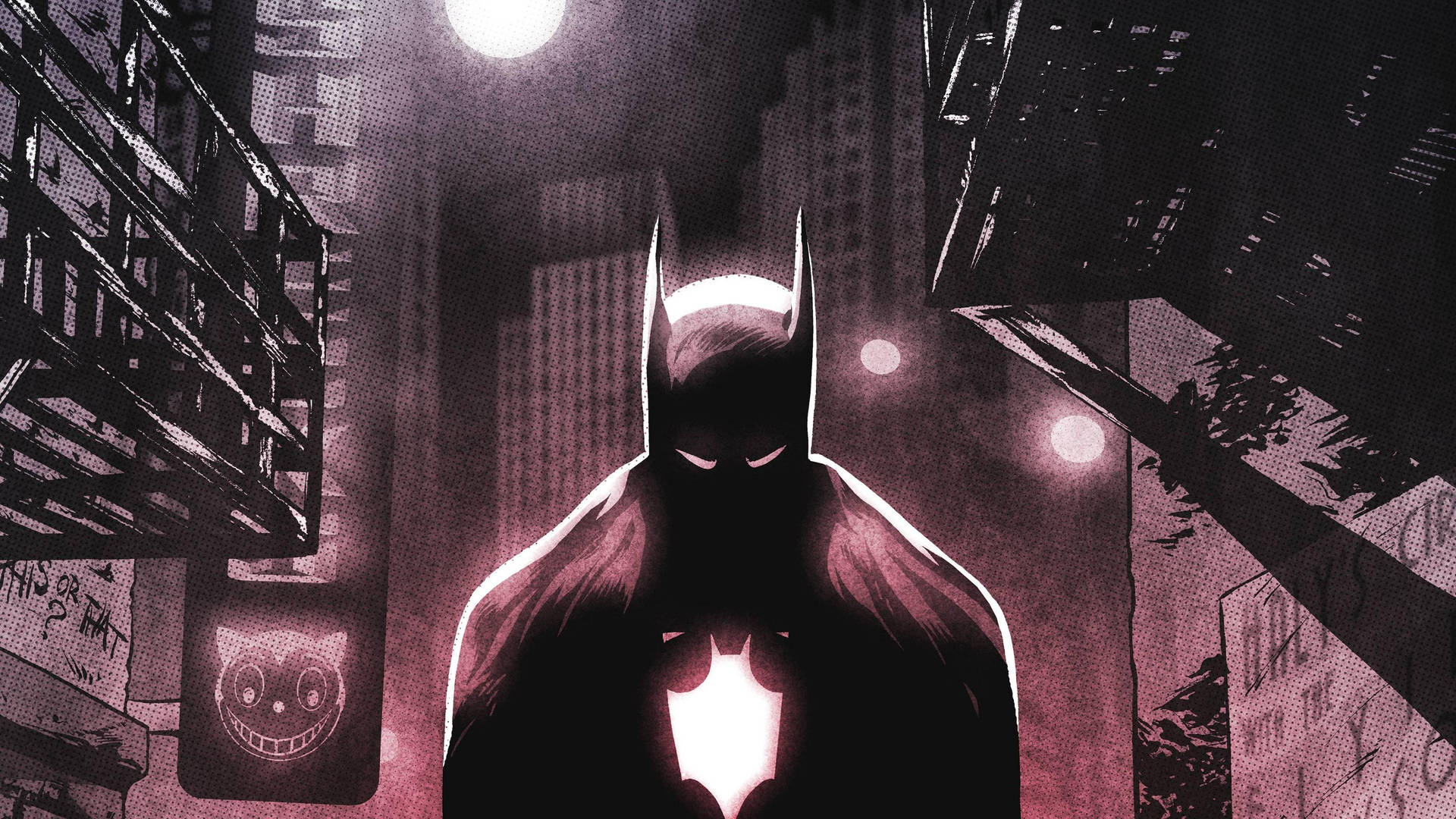 Iconic Batman Digital Art 4k Background
