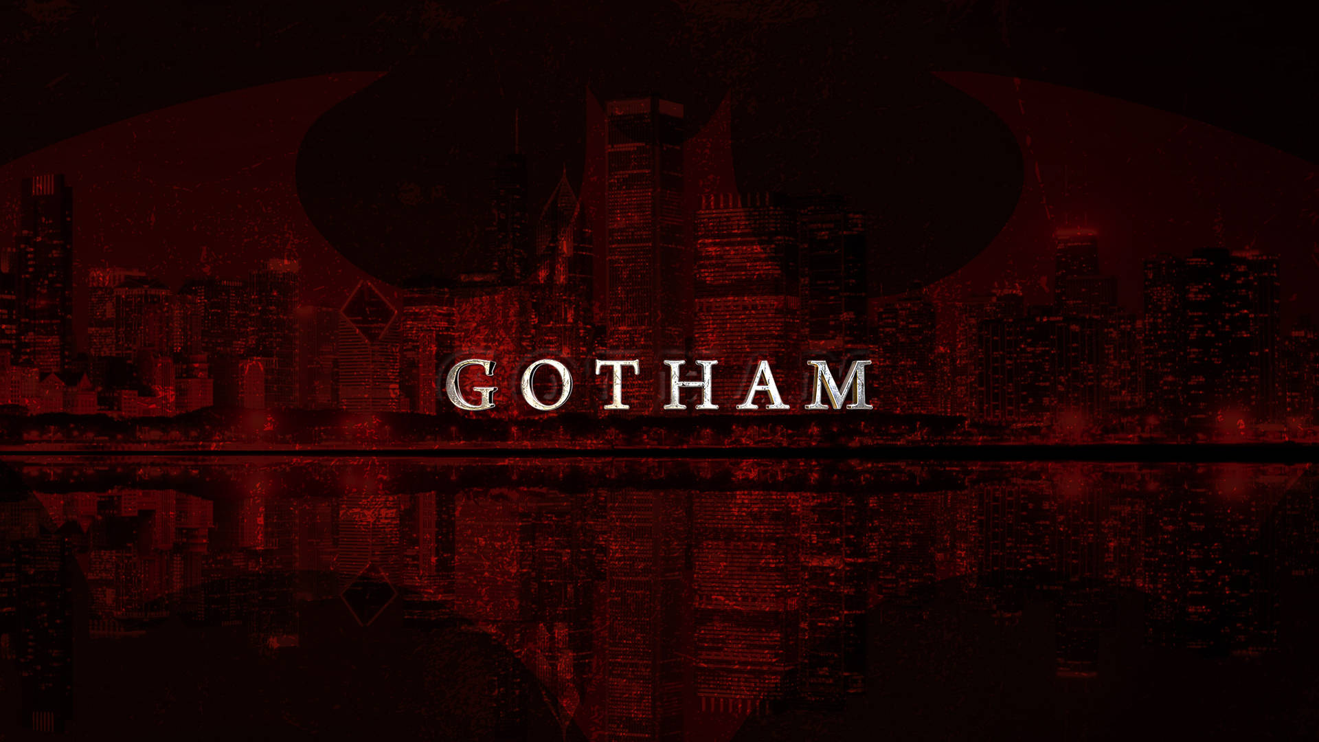 Iconic Batman Logo In 4k Gotham Setting Background