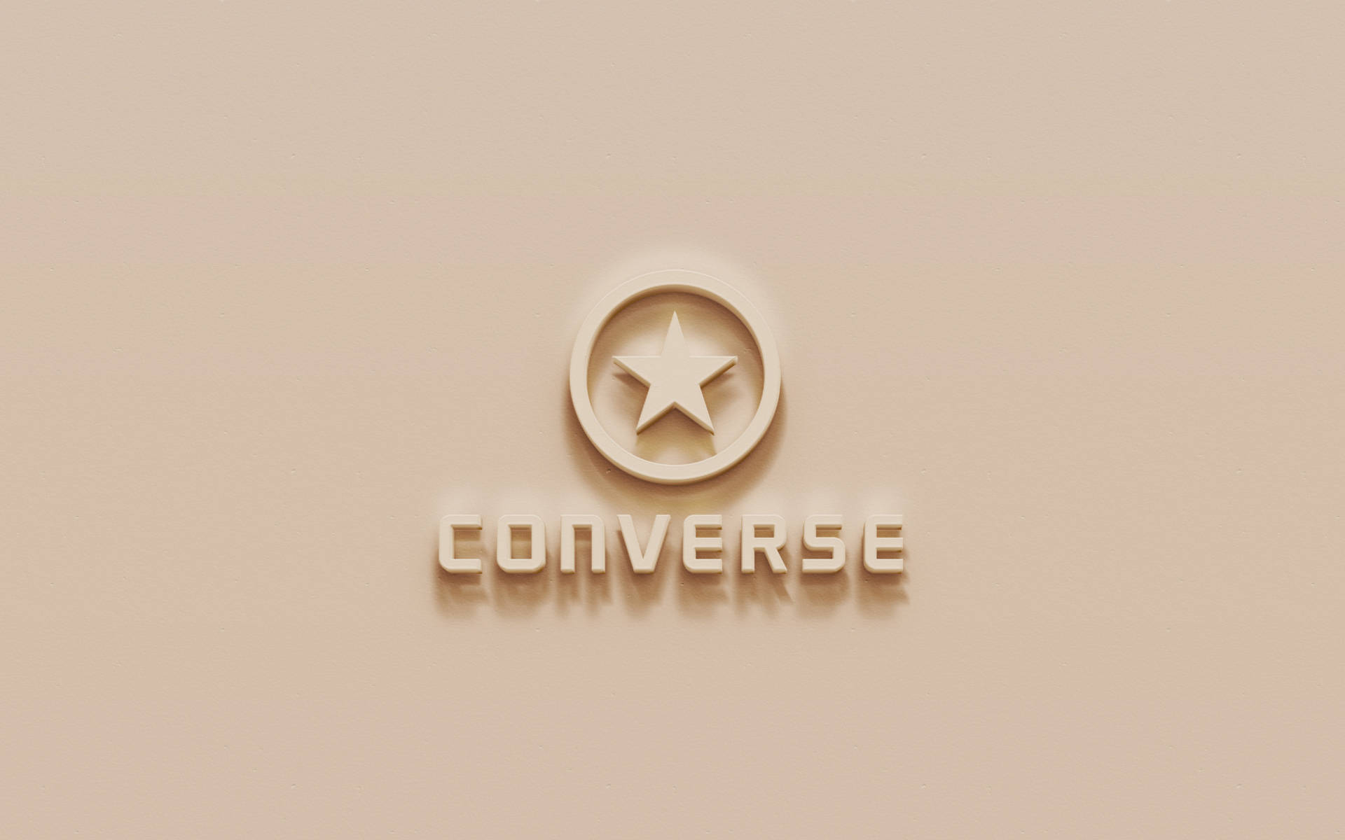 Iconic Beige Converse Logo On A 3d Background