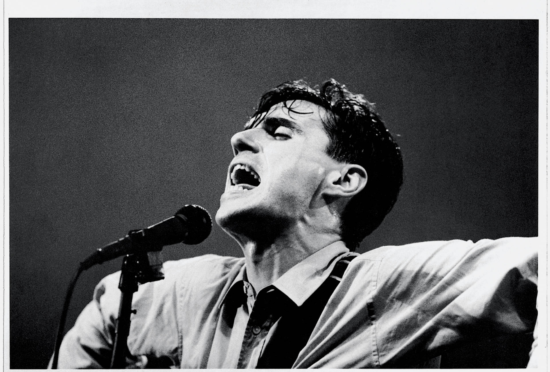 Iconic Black And White Image Of David Byrne