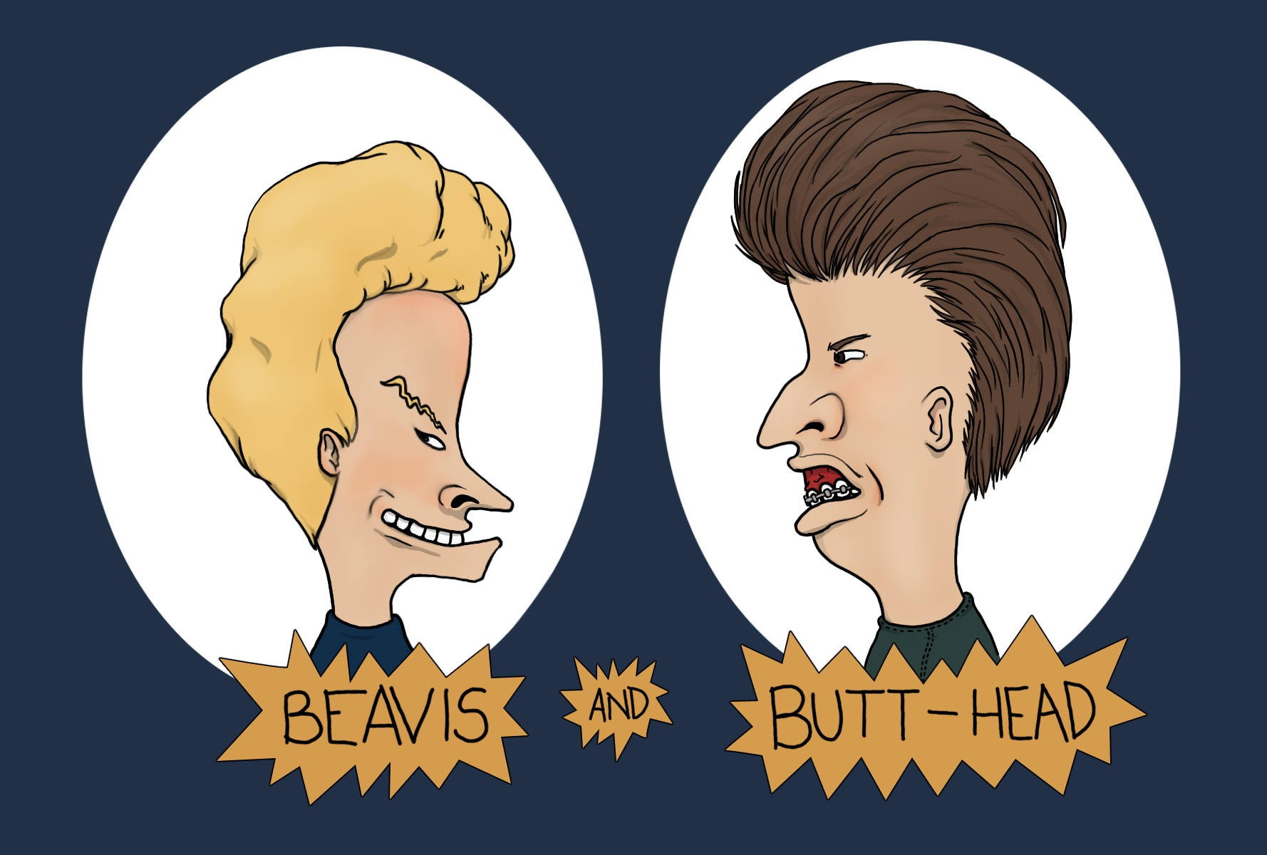 Iconic Cartoon Characters Beavis And Butt-head Background