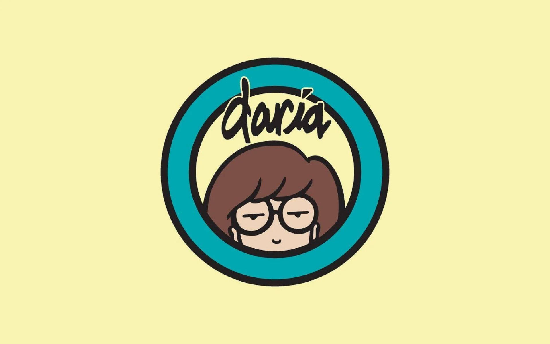 Iconic Daria Morgendorffer In A Blue Circle Background