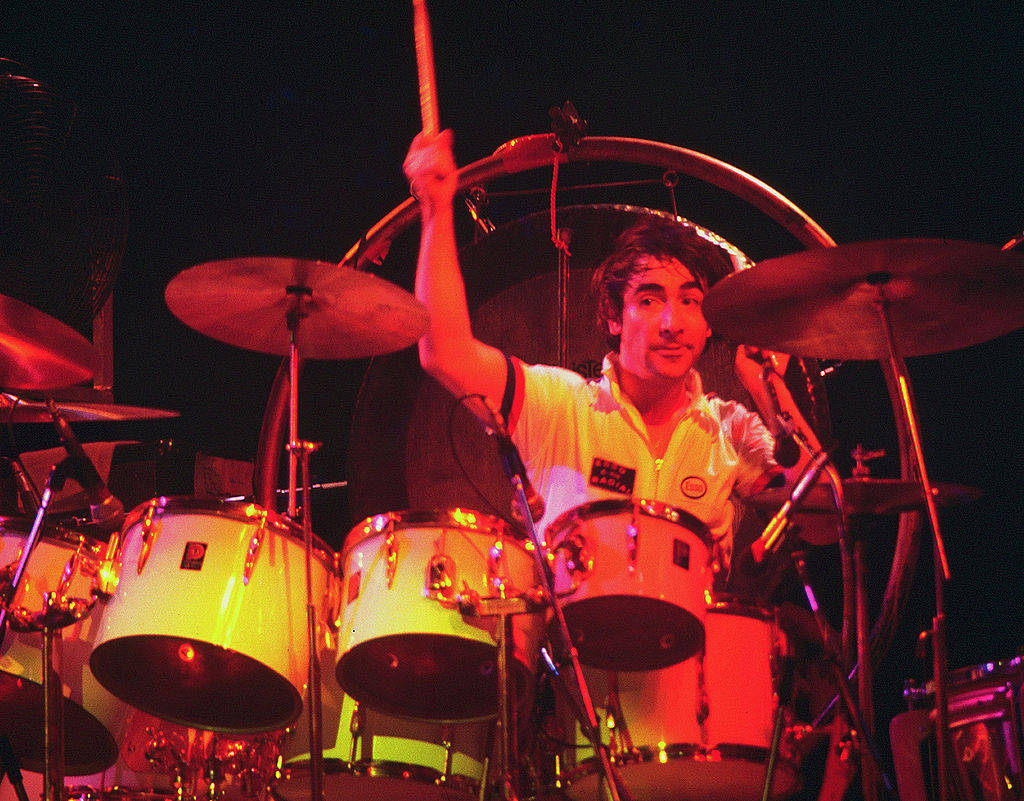 Iconic English Drummer Keith Moon Of The Who In A Dramatic High-resolution Image Background