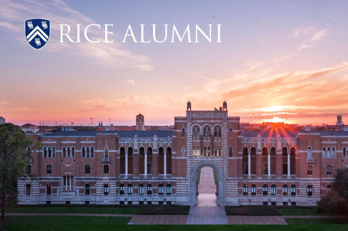 Iconic Entry Facade Of Rice University Background