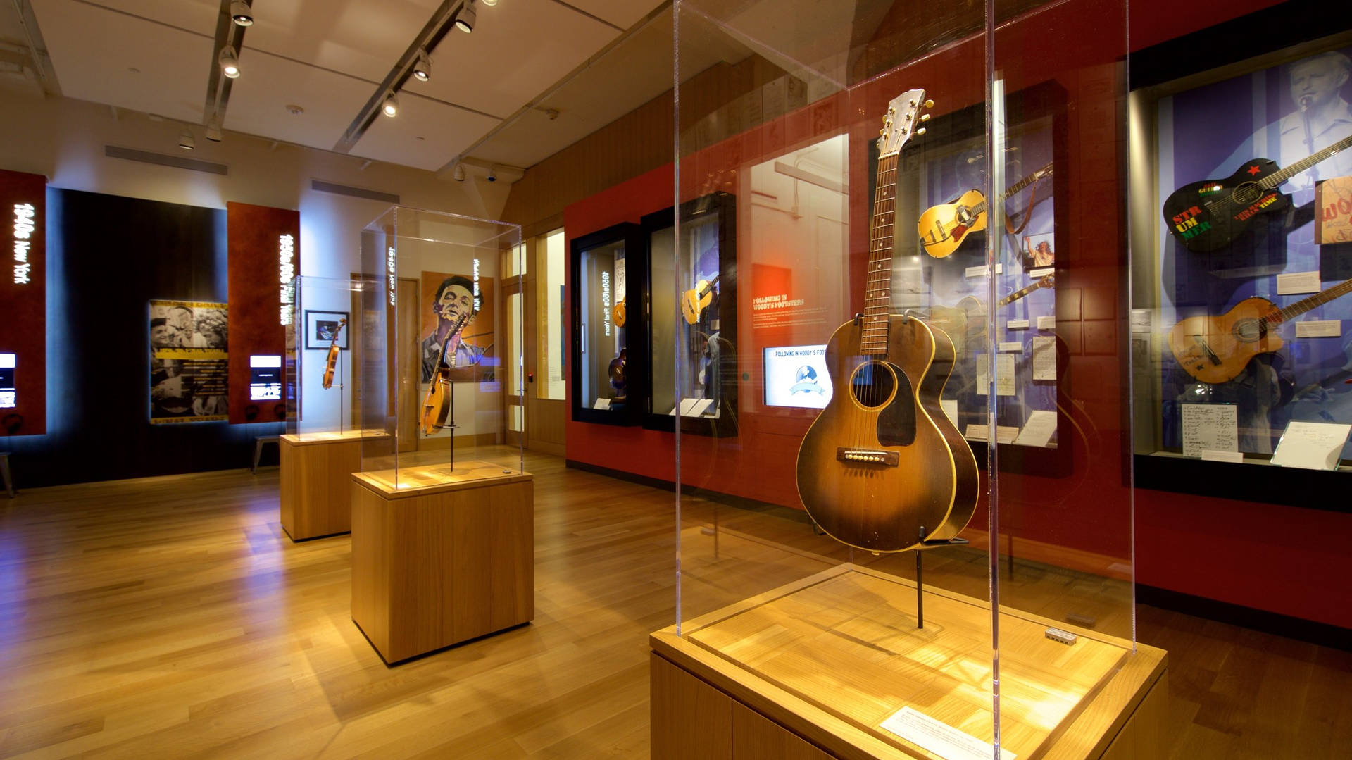 Iconic Folk Music Legend - Woody Guthrie Museum Background