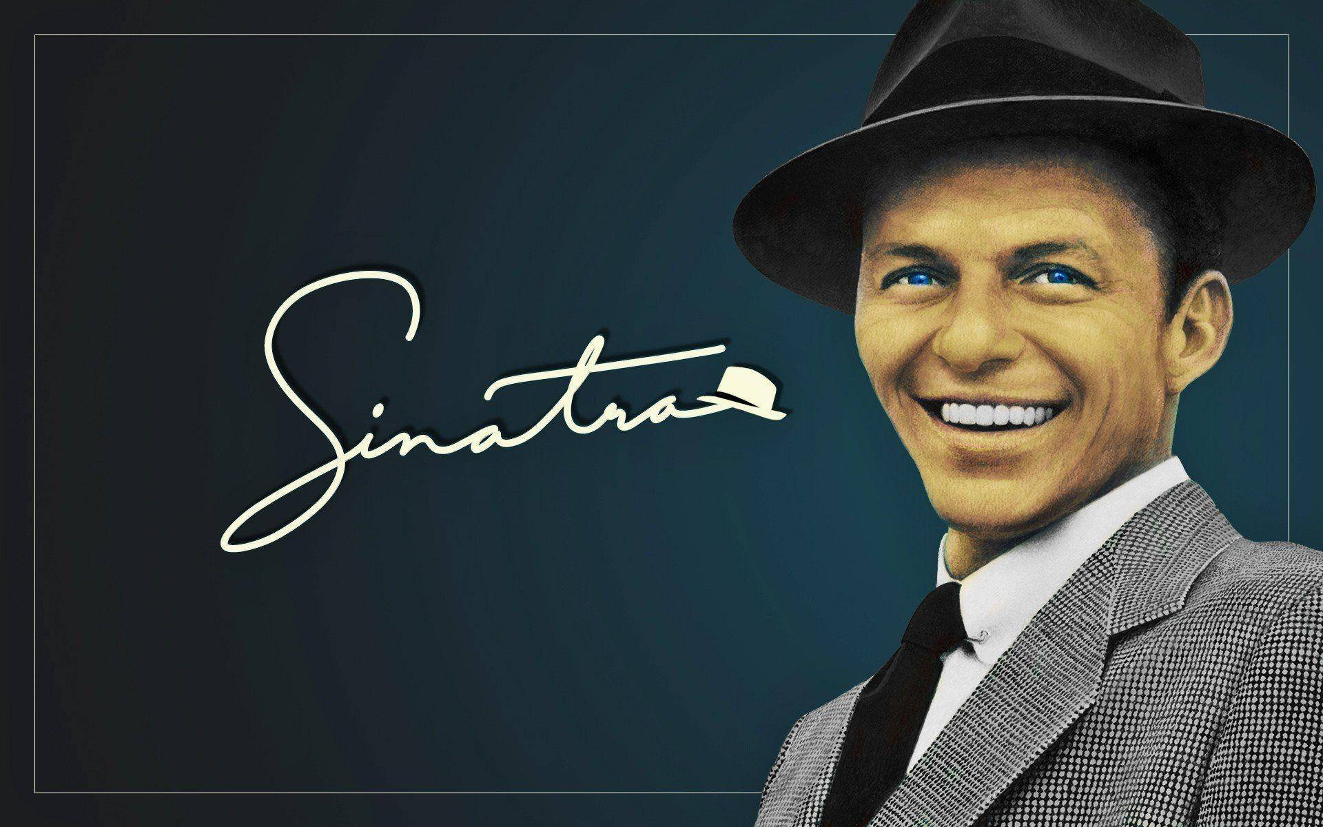 Iconic Frank Sinatra Signature Poster Background