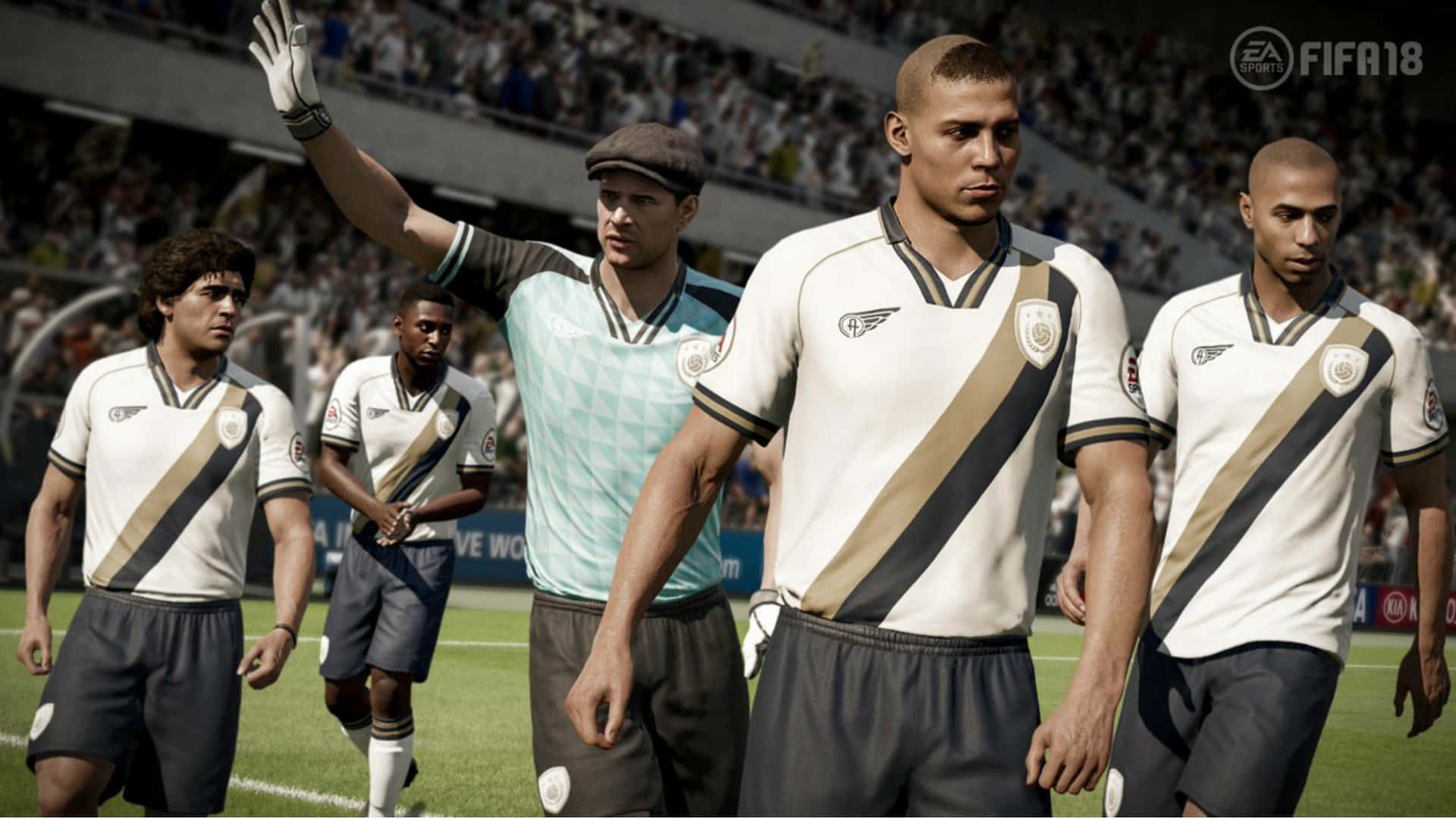 Iconic Goalkeeper Lev Yashin In Ea Sports Fifa 18 Game Background